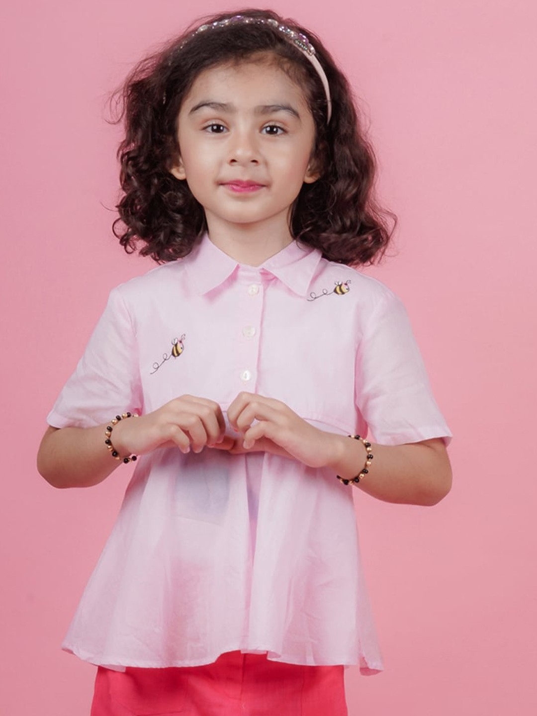 BAESD Kids-Girls Gardinia Cotton Shirt Collar Short Sleeves Opaque Shirt Style Top, Pink
BAESD Kids-Girls Gardinia Cotton Shirt Collar Short Sleeves Opaque Shirt Style Top, Pink