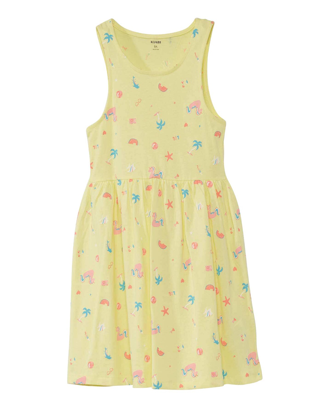 KIABI Kids-Girls Conversational Print Cotton Round Neck Fit & Flare Dress, Yellow
KIABI Kids-Girls Conversational Print Cotton Round Neck Fit & Flare Dress, Yellow