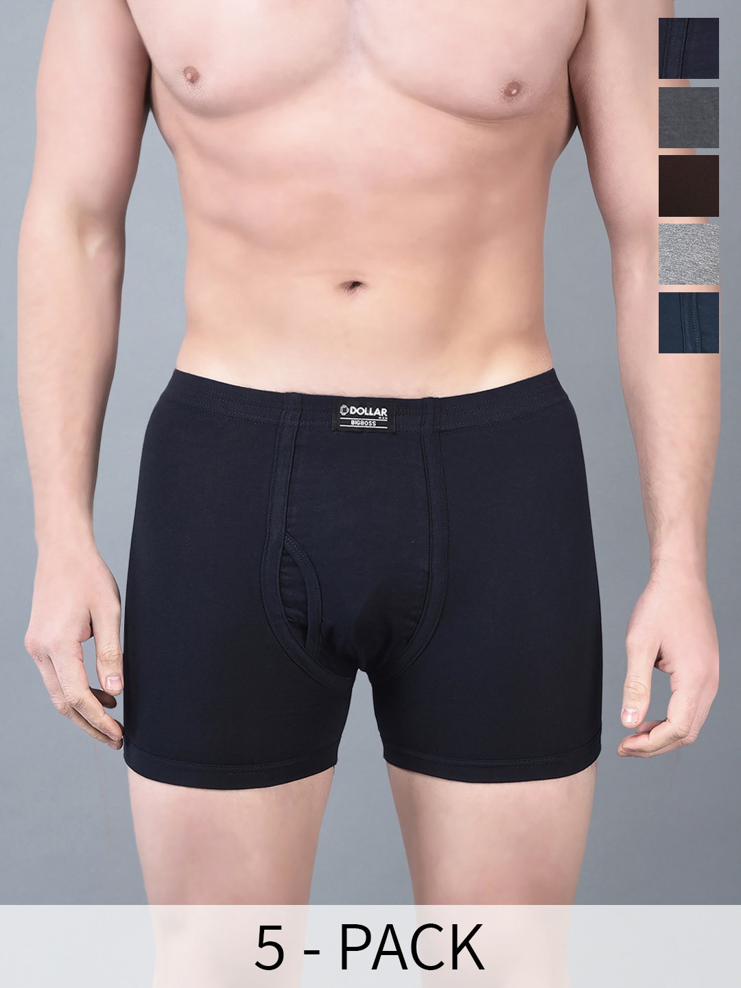Dollar Bigboss Men Pack Of 5 Assorted Cotton Interlock Trunks MBTR-02-BOXER-PO1-CO8-S24
Dollar Bigboss Men Pack Of 5 Assorted Cotton Interlock Trunks MBTR-02-BOXER-PO1-CO8-S24