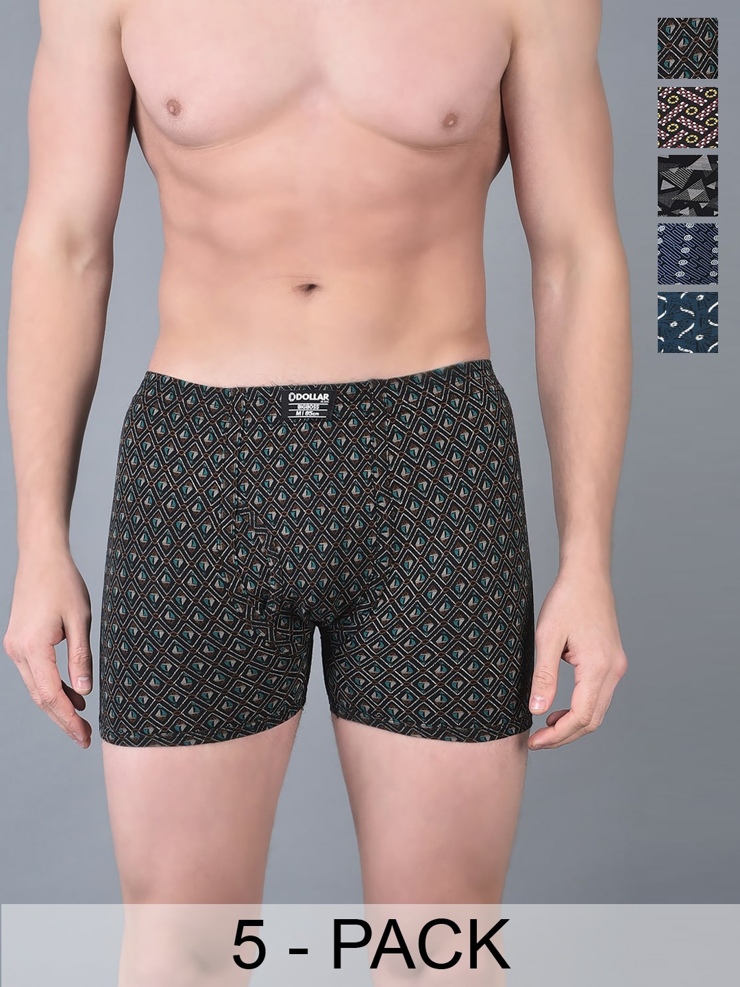 Dollar Bigboss Men Assorted Combed Cotton Trunks MBTR-10-CZYLNG-PO1-CO9-S24