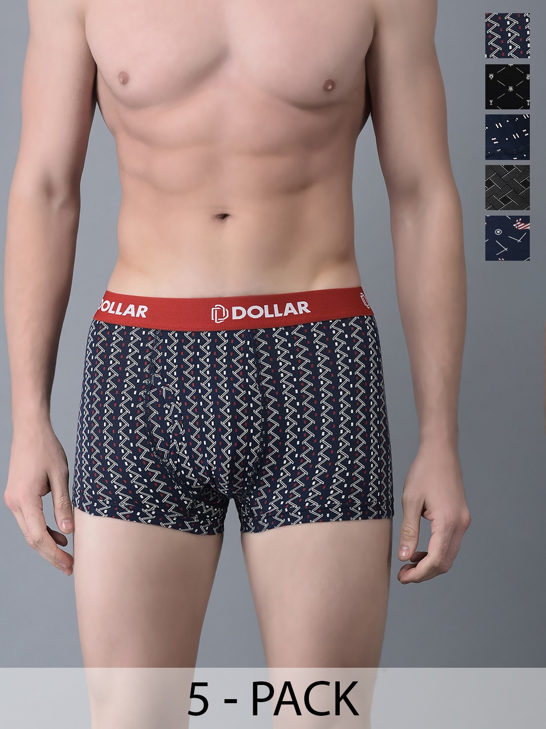 Dollar Bigboss Assorted Combed Cotton Trunks MBTR-15-MDRNTRNK-PO1-CO5-S24