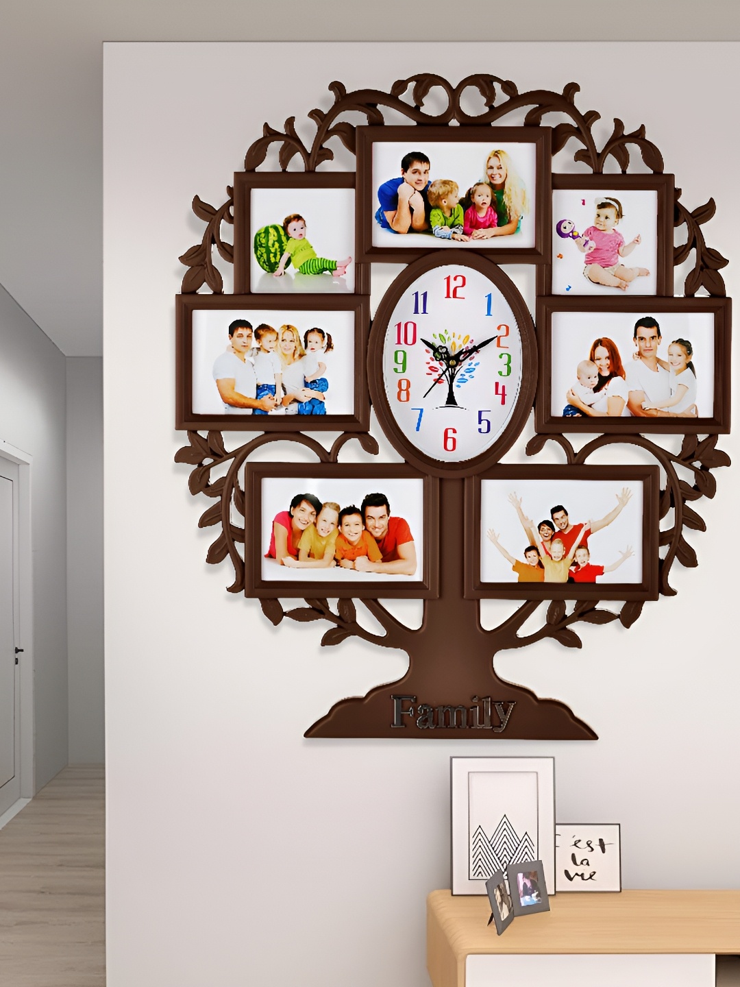 

Attractionz Brown & White Oval Shaped Contemporary Analogue Wall Clock
