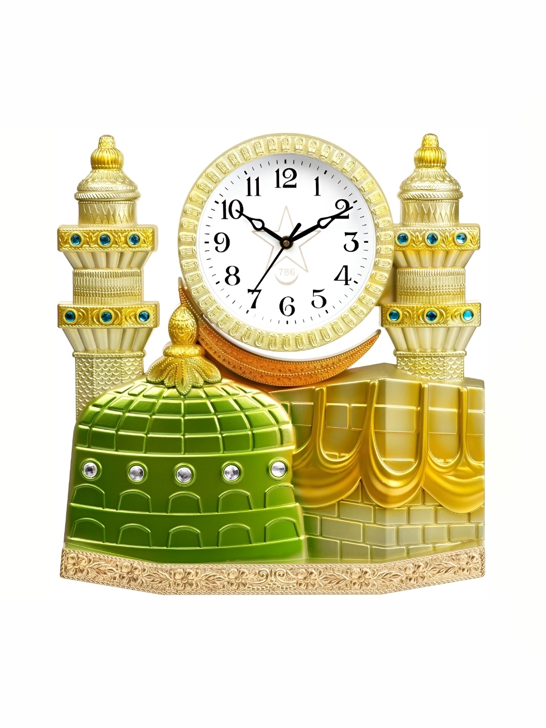 Attractionz White Round Contemporary Analogue Wall Clock