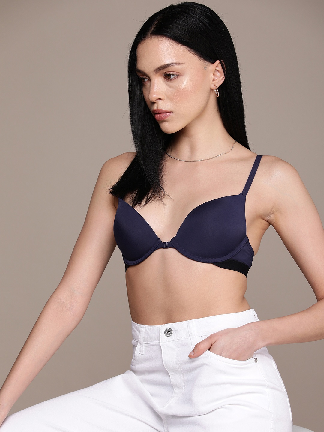 Calvin Klein Underwear Half Coverage Underwired Plunge Bra QF7726ADVN7-VN7, Navy blue
Calvin Klein Underwear Half Coverage Underwired Plunge Bra QF7726ADVN7-VN7, Navy blue