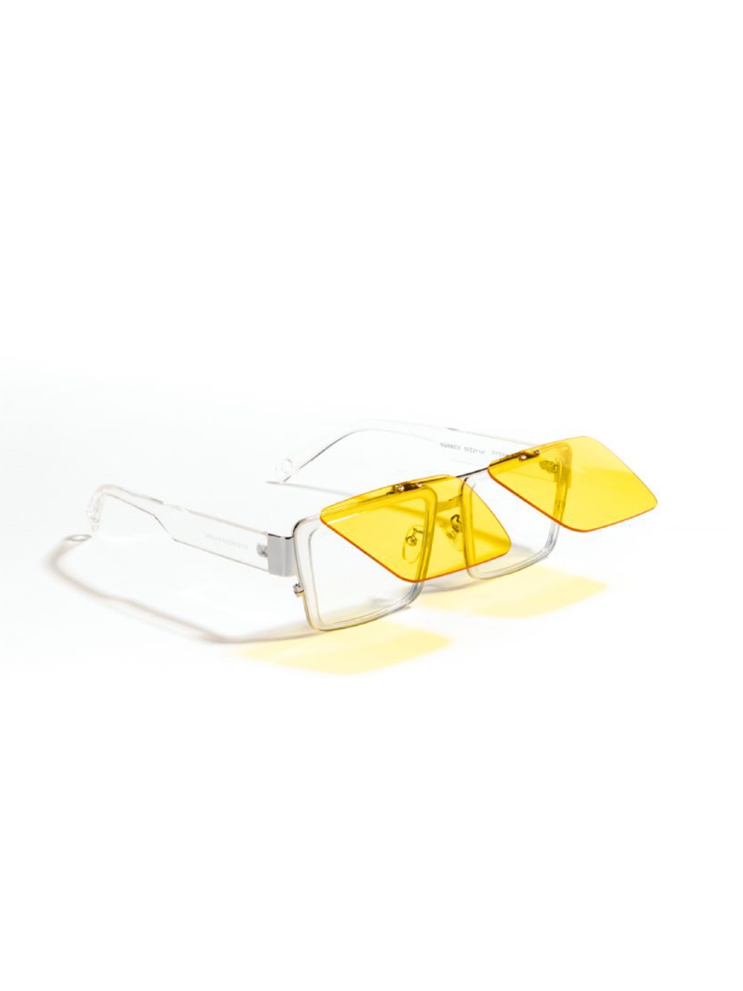 Urban Monkey Unisex Oversized Sunglasses With UV Protected Lens, Yellow