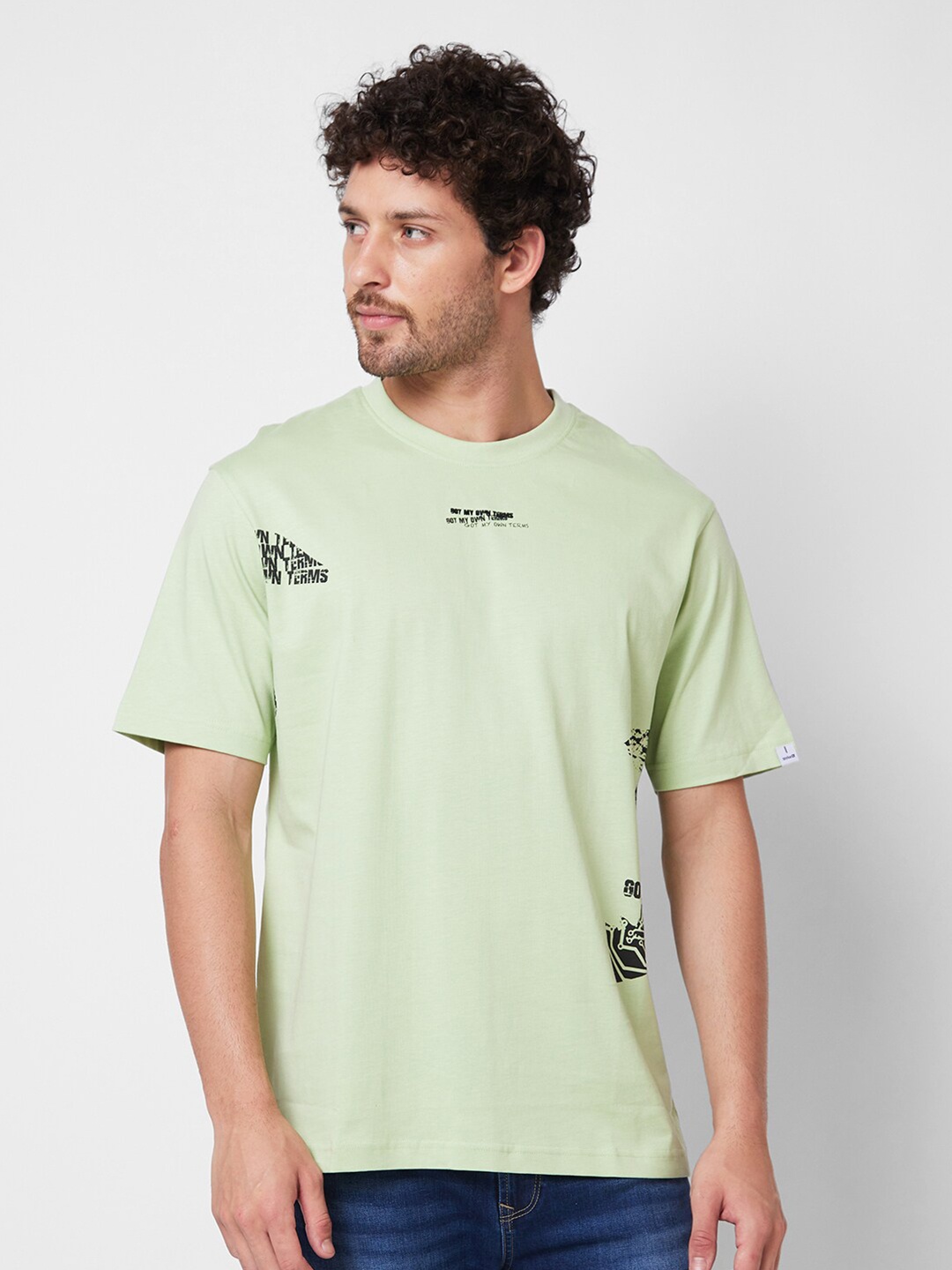 SPYKAR Round Neck Short Sleeves Typographic Printed Cotton Relaxed Fit T-shirt, Green
SPYKAR Round Neck Short Sleeves Typographic Printed Cotton Relaxed Fit T-shirt, Green