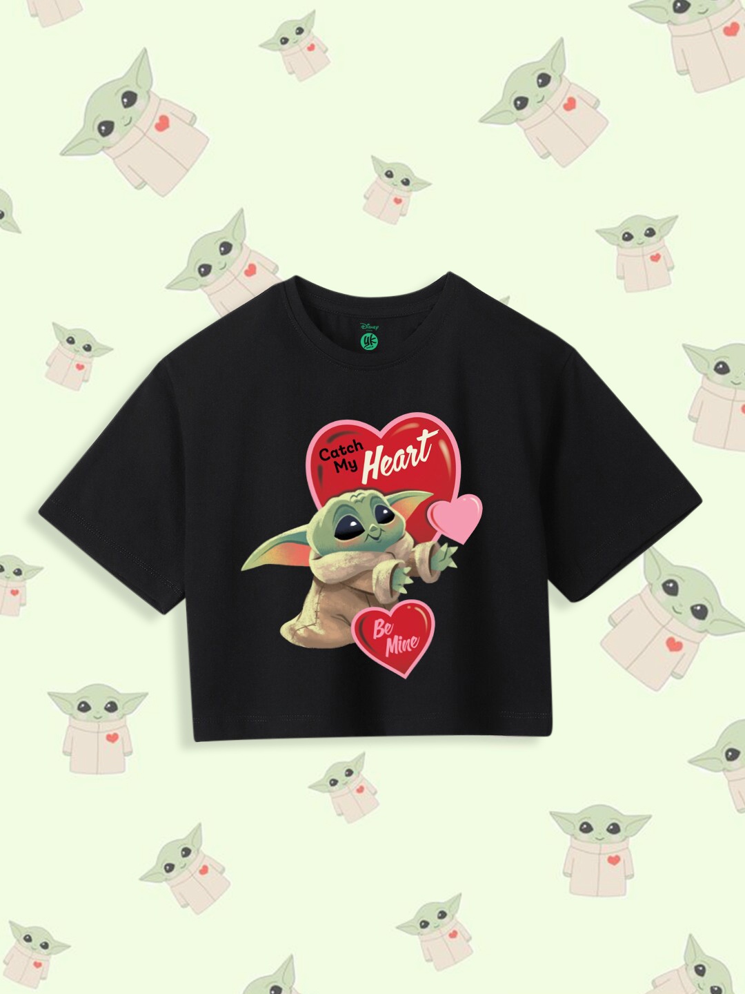 YK Disney Girls Printed Round Neck Short Sleeves Pure Cotton Boxy Crop T-shirt, Black
YK Disney Girls Printed Round Neck Short Sleeves Pure Cotton Boxy Crop T-shirt, Black