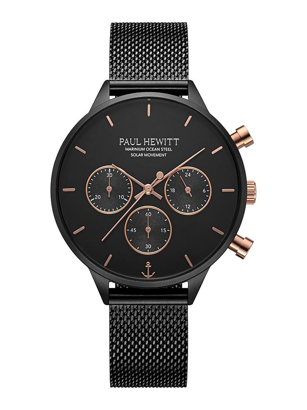 PAUL HEWITT Oceanpulse Women Analogue Solar Powered Chronograph Watch PH-W-0310, Black
PAUL HEWITT Oceanpulse Women Analogue Solar Powered Chronograph Watch PH-W-0310, Black