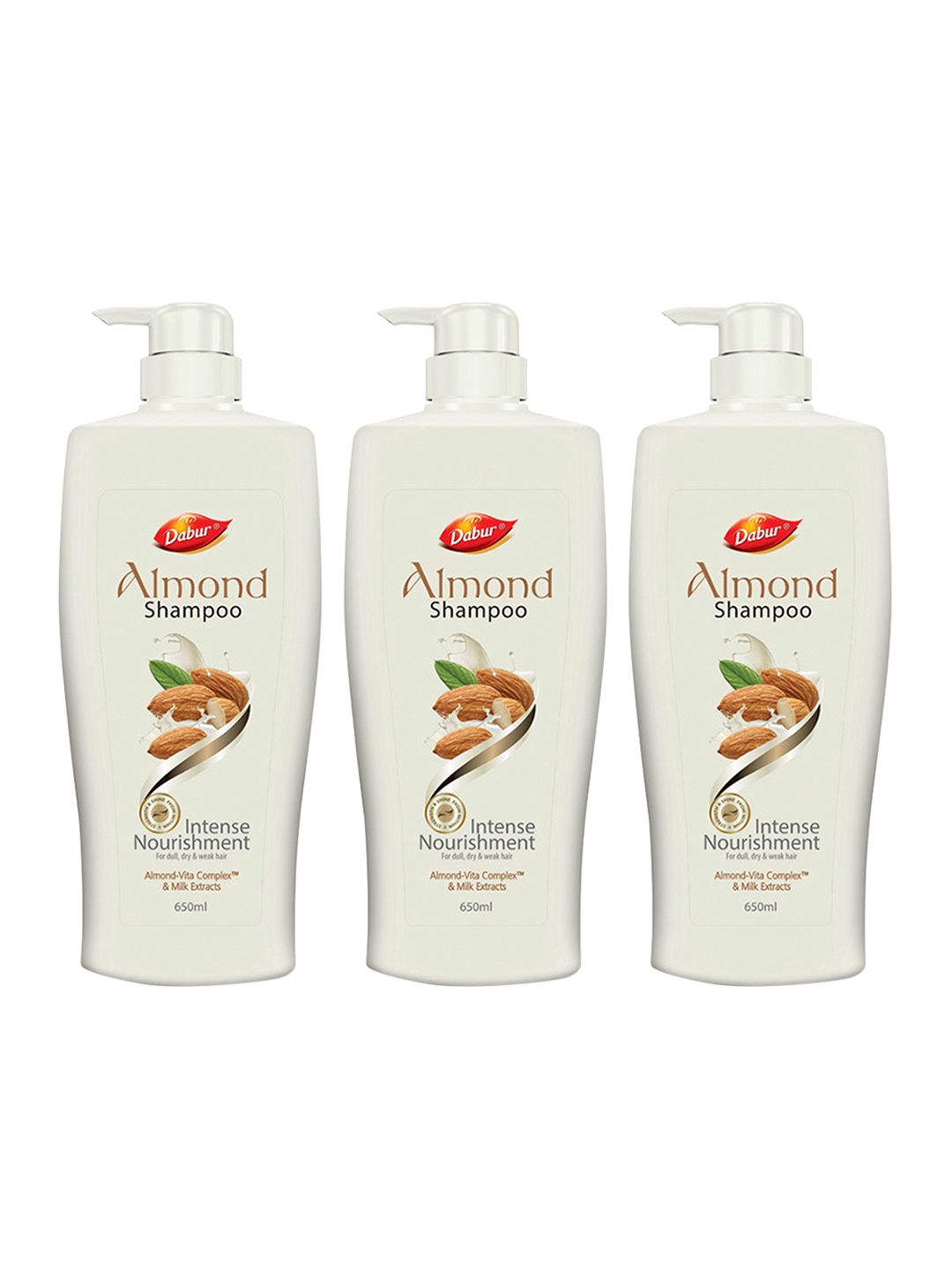 Dabur Set Of 3 Almond Intense Nourishment Shampoo With Milk Extracts - 650ml Each, White
Dabur Set Of 3 Almond Intense Nourishment Shampoo With Milk Extracts - 650ml Each, White