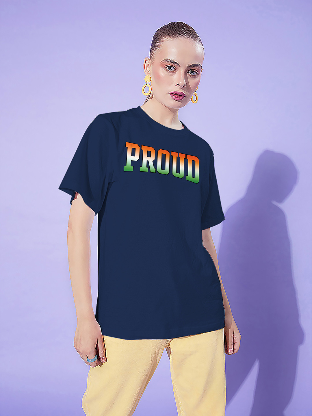 Harvard Navy Blue Round Neck Typography Printed Cotton Oversized T-shirt 
Harvard Navy Blue Round Neck Typography Printed Cotton Oversized T-shirt