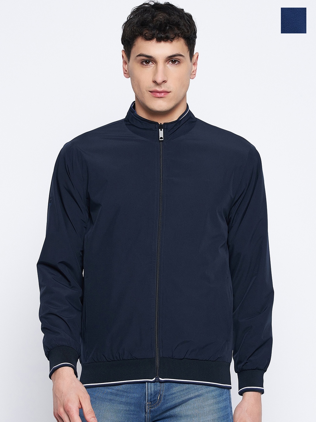 Okane Reversible Bomber Jacket, Navy blue