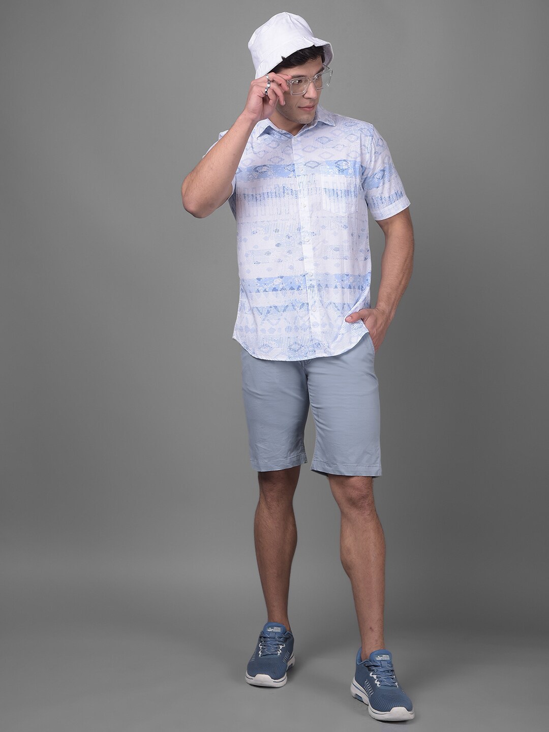Crimsoune Club Classic Short Sleeves Cotton Slim Fit Opaque Printed Casual Shirt, Blue
Crimsoune Club Classic Short Sleeves Cotton Slim Fit Opaque Printed Casual Shirt, Blue