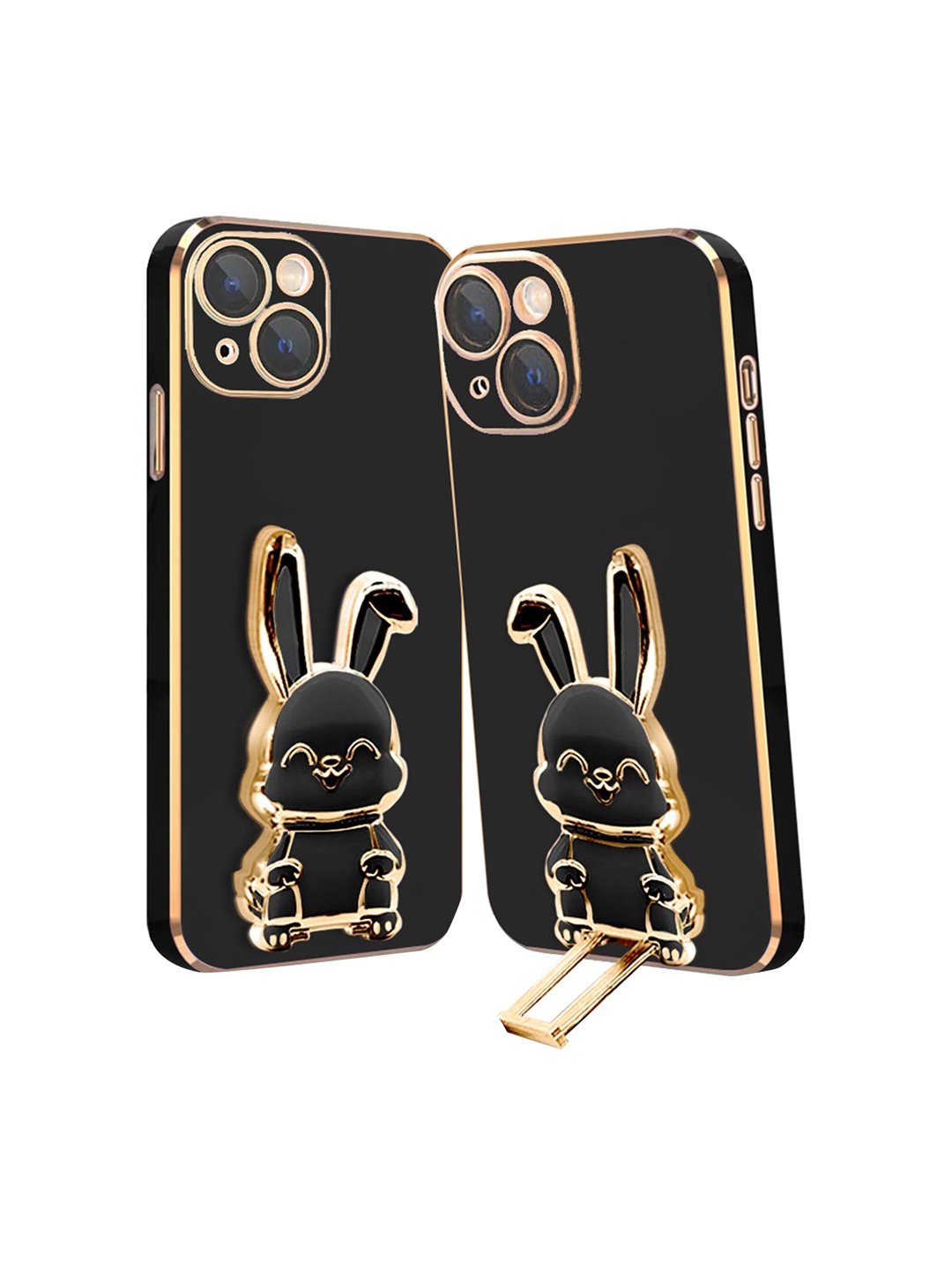 Karwan 3D Bunny With Folding Stand iPhone 15 Plus Back Cover Case, Black
Karwan 3D Bunny With Folding Stand iPhone 15 Plus Back Cover Case, Black