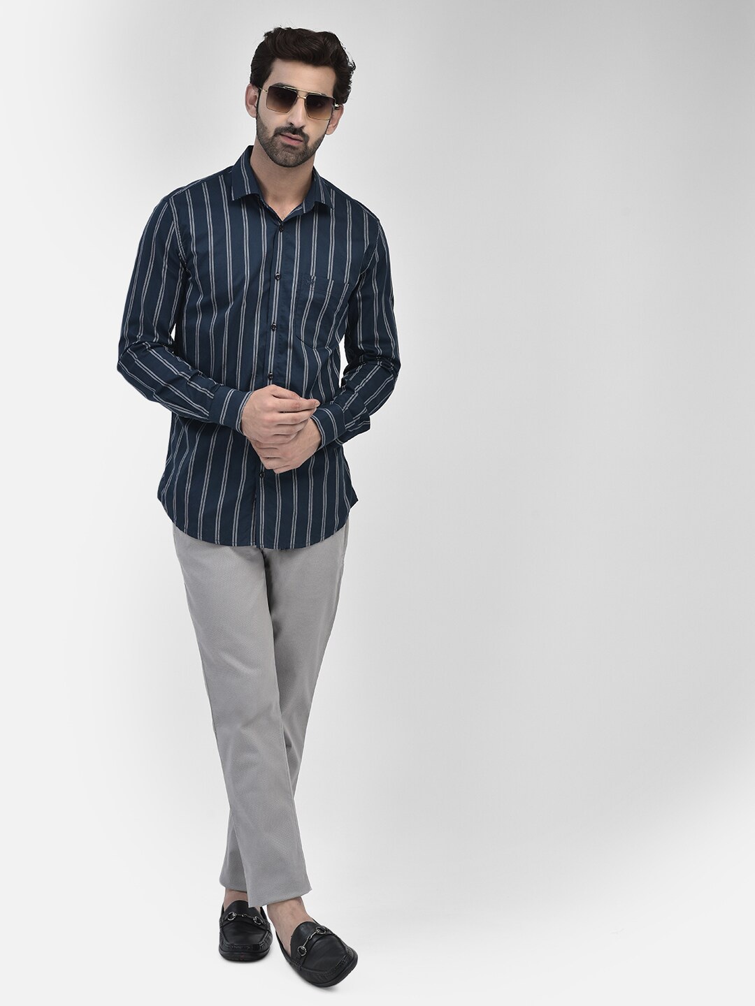 Crimsoune Club Classic Slim Fit Striped Spread Collar Long Sleeves Casual Shirt, Navy blue
Crimsoune Club Classic Slim Fit Striped Spread Collar Long Sleeves Casual Shirt, Navy blue