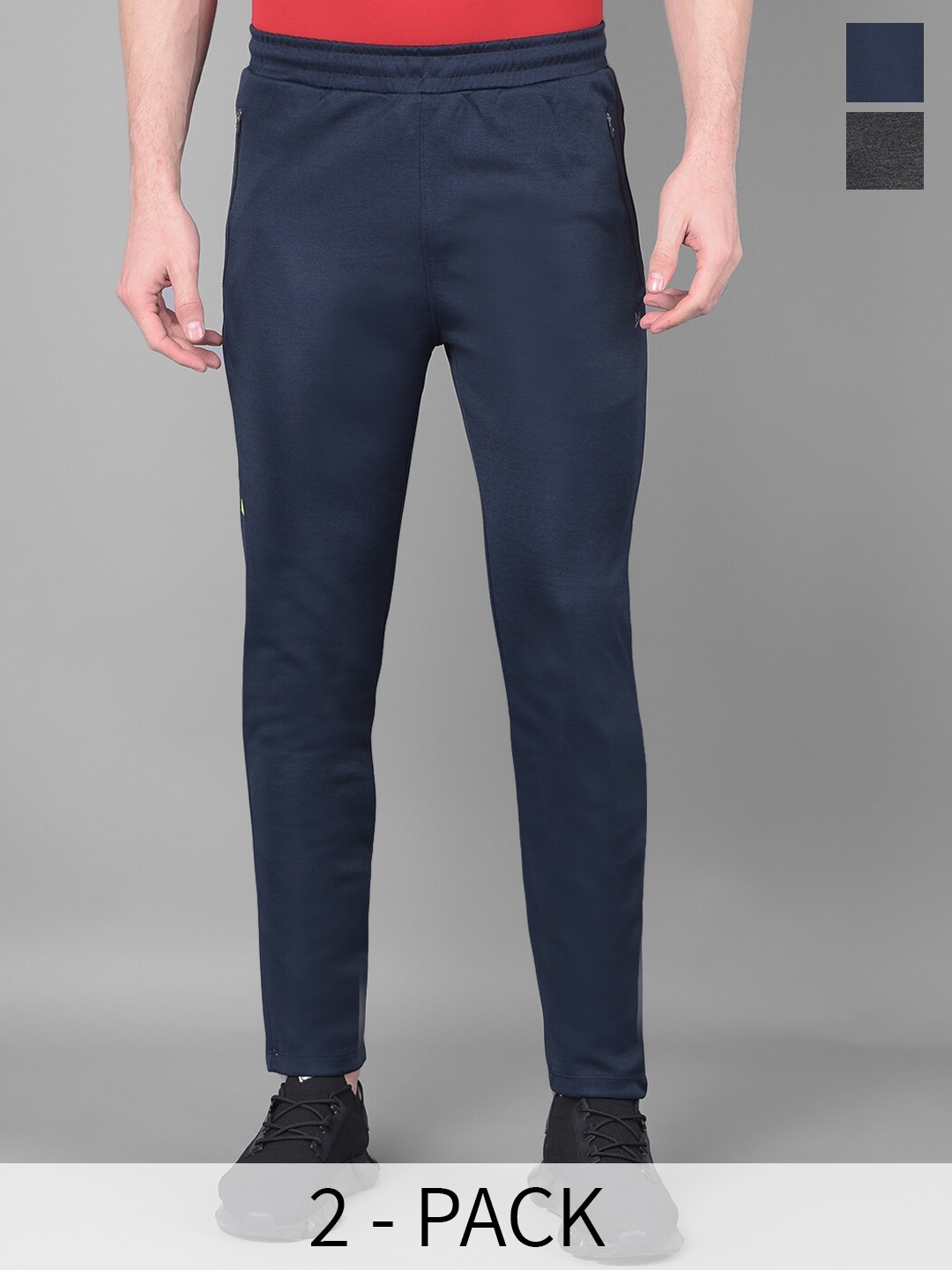 Force NXT Men Pack Of 2 Solid Mid-Rise Anti Viral Anti Odour Cool Sports Track Pants, Blue
Force NXT Men Pack Of 2 Solid Mid-Rise Anti Viral Anti Odour Cool Sports Track Pants, Blue