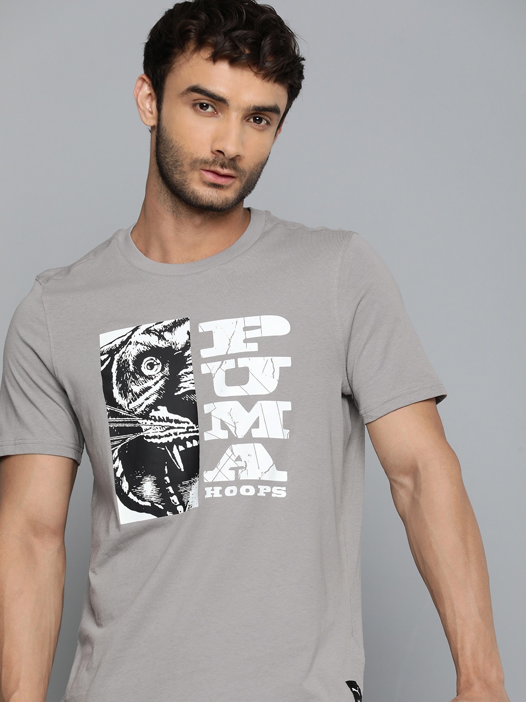 Puma Graphic Printed The Hooper Men's Basketball Pure Cotton T-shirt, Grey
Puma Graphic Printed The Hooper Men's Basketball Pure Cotton T-shirt, Grey