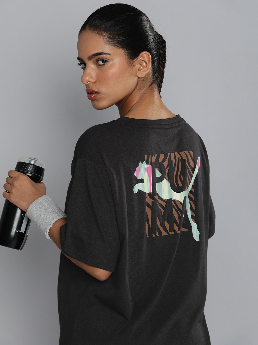 Puma Animal Remix Boyfriend Training Brand Logo Printed dryCELL Oversized T-shirt, Black
Puma Animal Remix Boyfriend Training Brand Logo Printed dryCELL Oversized T-shirt, Black