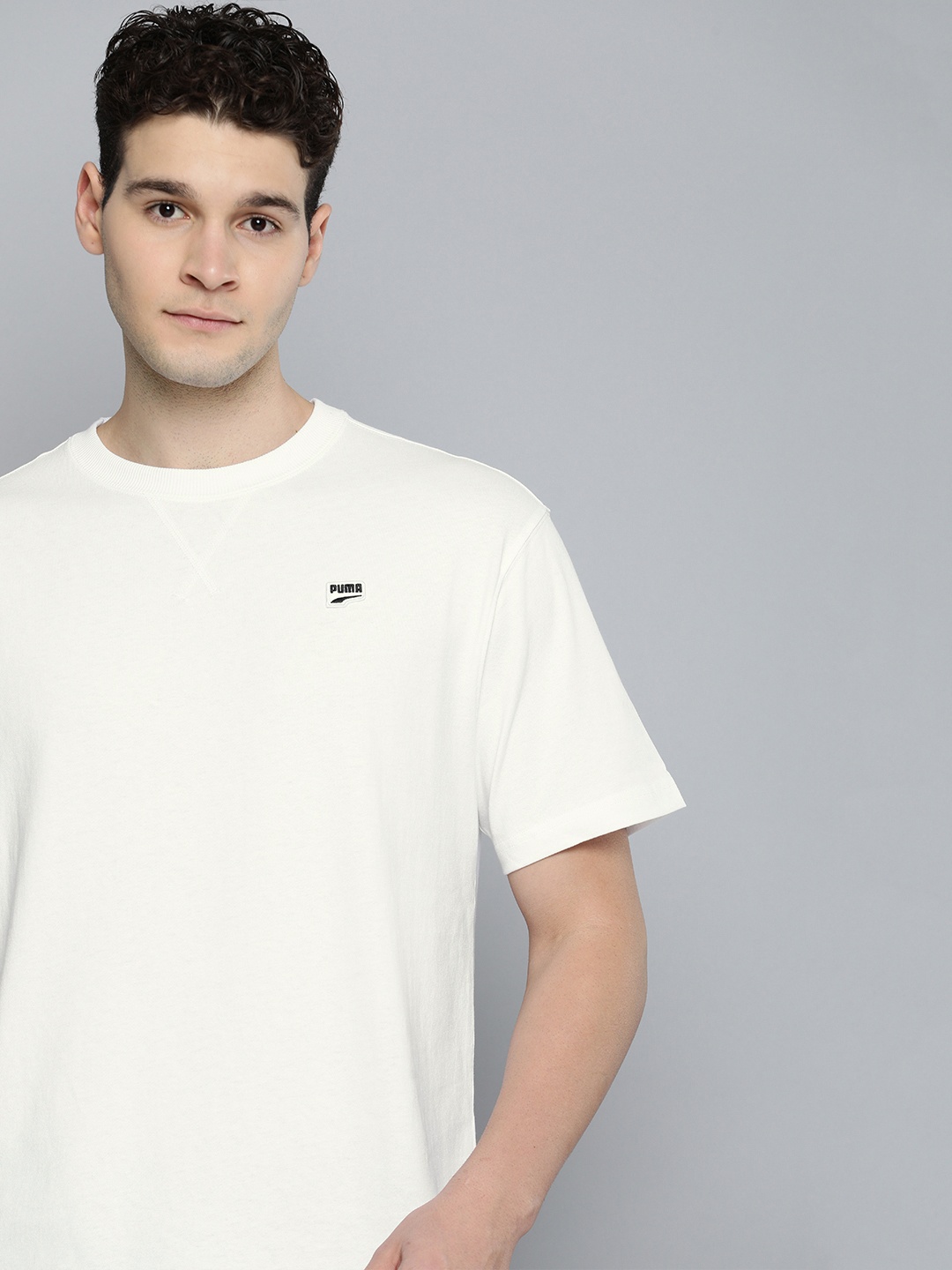 Puma Embroidered Drop-Shoulder Sleeves DOWNTOWN Badge Pure Cotton T-shirt, White
Puma Embroidered Drop-Shoulder Sleeves DOWNTOWN Badge Pure Cotton T-shirt, White