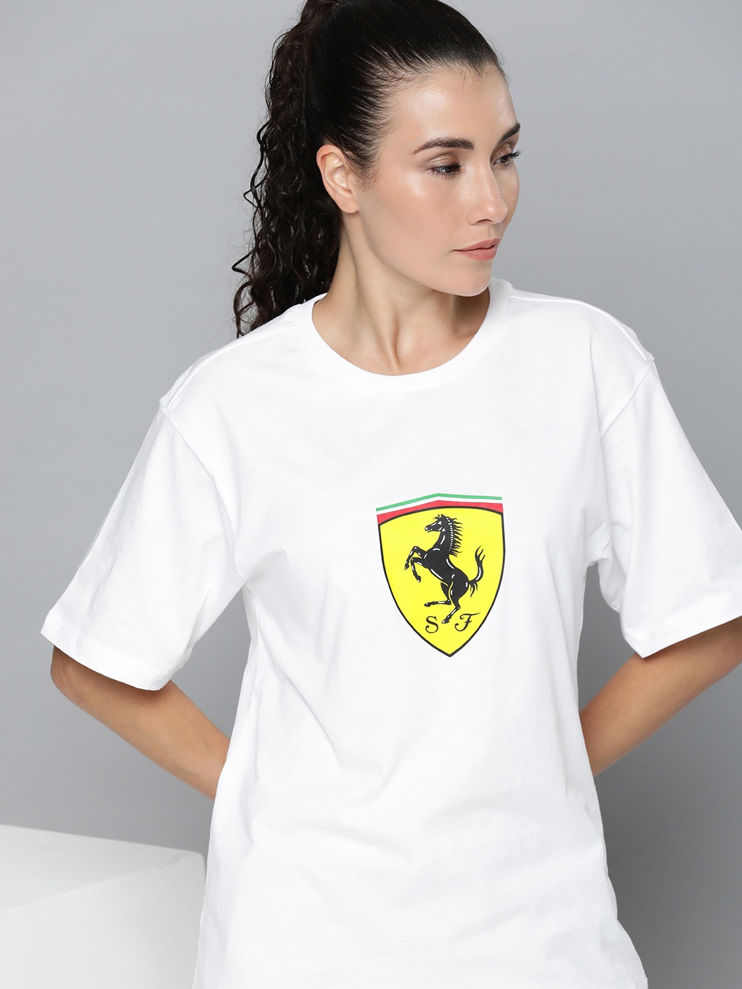 PUMA Motorsport Scuderia Ferrari Graphic Printed Relaxed Fit Pure Cotton T-shirt, White
PUMA Motorsport Scuderia Ferrari Graphic Printed Relaxed Fit Pure Cotton T-shirt, White