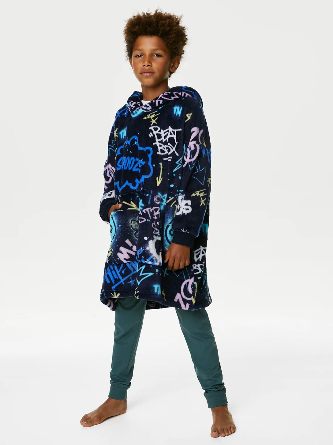 Marks & Spencer Boys Pullover Typography Hooded Kangaroo Pocket Oversized Sweatshirt, Navy blue
Marks & Spencer Boys Pullover Typography Hooded Kangaroo Pocket Oversized Sweatshirt, Navy blue