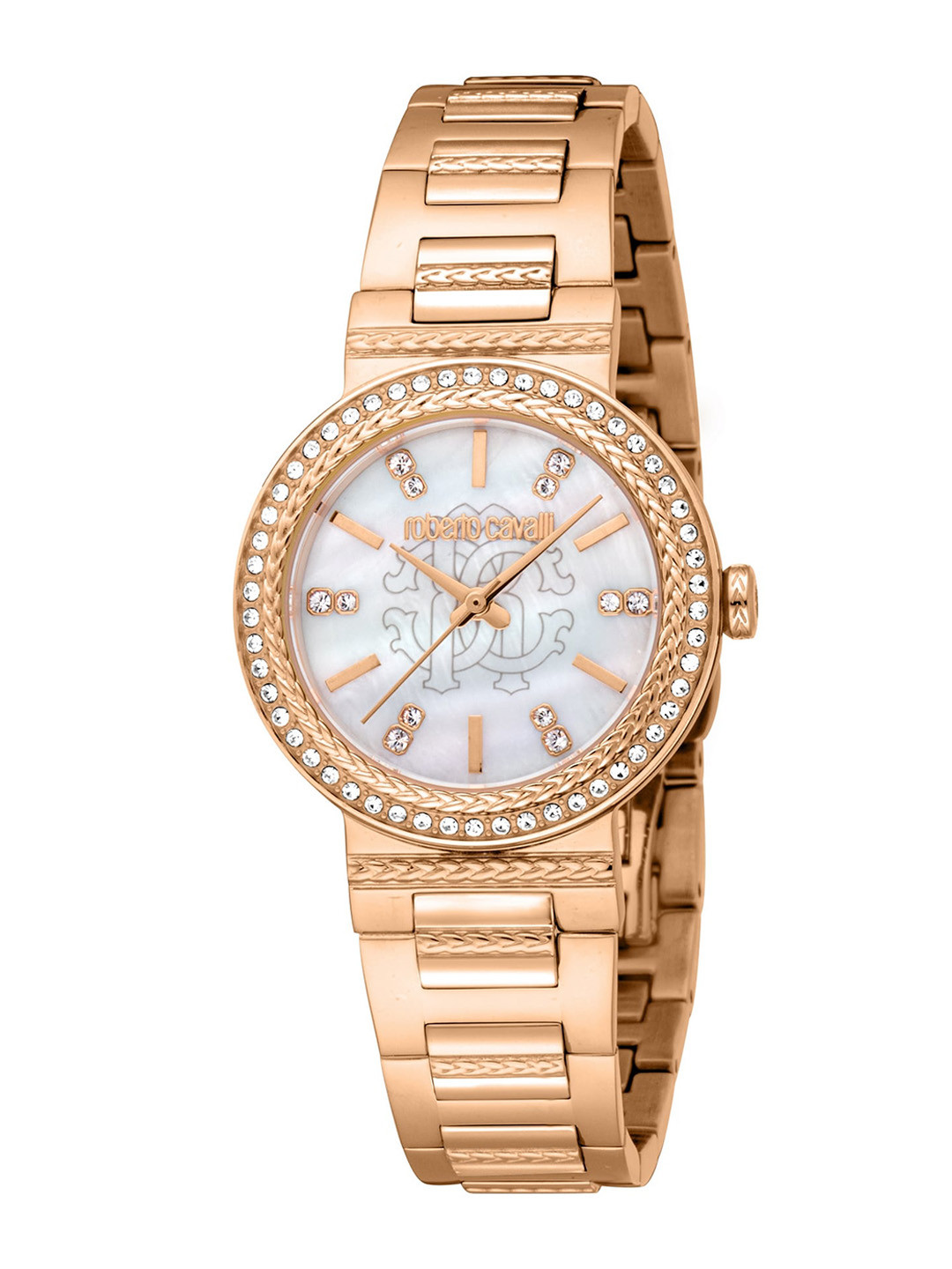 Roberto Cavalli Women Embellished Bracelet Style Straps Analogue Watch RC5L098M0045, Rose gold
Roberto Cavalli Women Embellished Bracelet Style Straps Analogue Watch RC5L098M0045, Rose gold