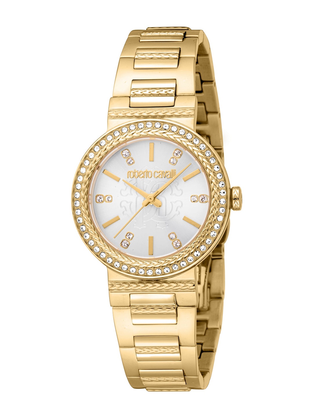 Roberto Cavalli Women Stainless Steel Bracelet Style Straps Analogue Watch RC5L098M0025, Gold
Roberto Cavalli Women Stainless Steel Bracelet Style Straps Analogue Watch RC5L098M0025, Gold