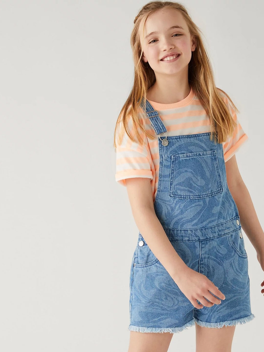 Marks & Spencer Girls Abstract Printed Pure Cotton Dungarees With T-Shirt, Blue
Marks & Spencer Girls Abstract Printed Pure Cotton Dungarees With T-Shirt, Blue