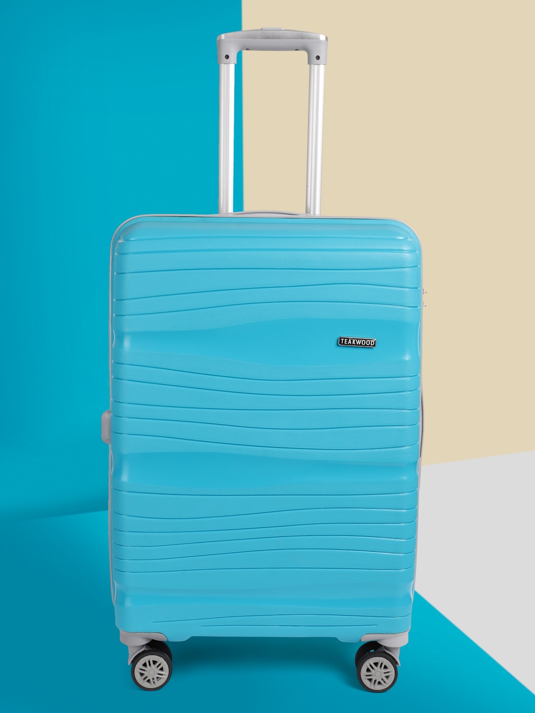 Teakwood Leathers Iris 360 Degree Rotation Hard-Sided Medium-Sized Trolley Bag 54.6L, Blue
Teakwood Leathers Iris 360 Degree Rotation Hard-Sided Medium-Sized Trolley Bag 54.6L, Blue