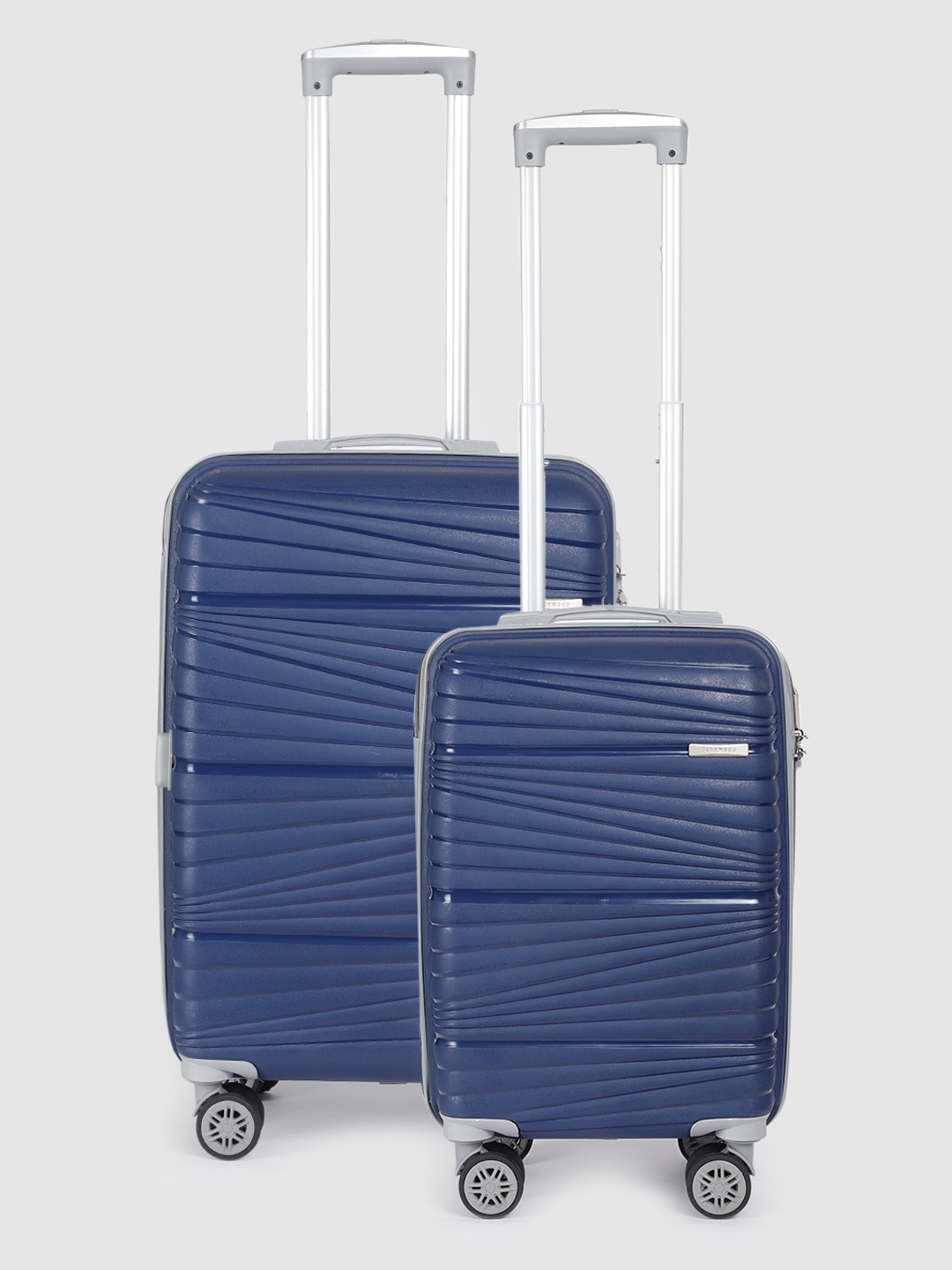 Teakwood Leathers Prism Set of 2 360-Degree Rotation Hard-Sided Trolley Bags 86.6L, Navy blue
Teakwood Leathers Prism Set of 2 360-Degree Rotation Hard-Sided Trolley Bags 86.6L, Navy blue