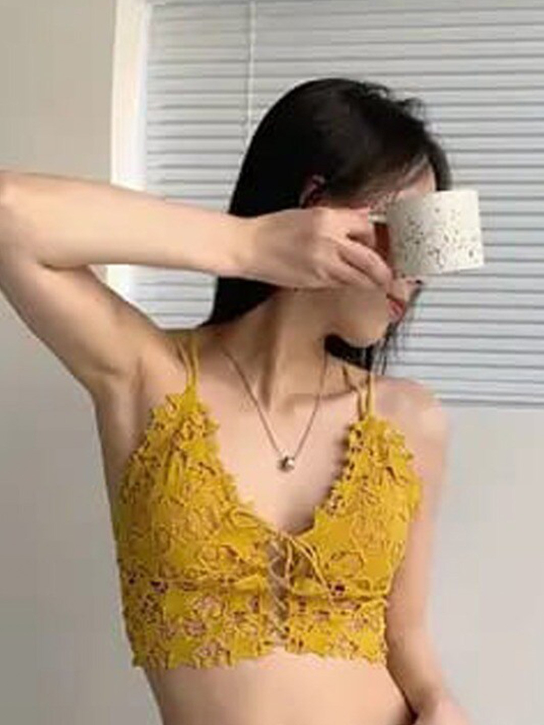 Krelin Floral Laced Lightly Padded Bralette Bra With All Day Comfort, Yellow
Krelin Floral Laced Lightly Padded Bralette Bra With All Day Comfort, Yellow