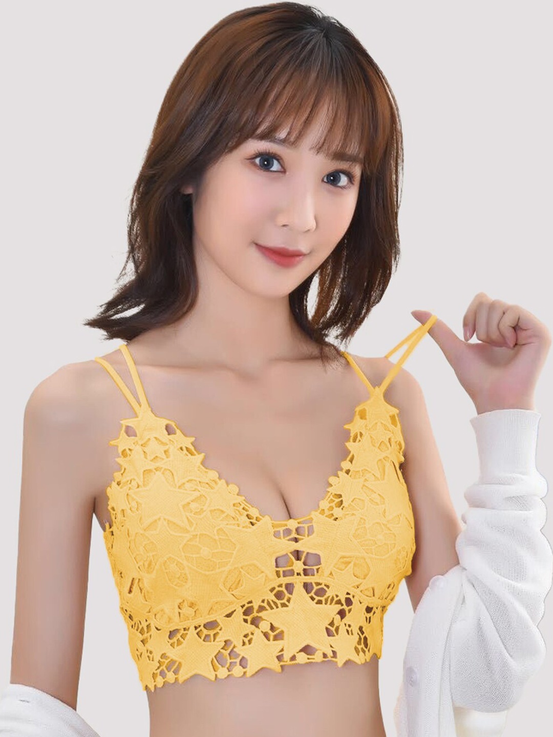 VAGHBHATT Geometric Self Design Medium Coverage Modal Bralette Bra With All Day Comfort, Yellow
VAGHBHATT Geometric Self Design Medium Coverage Modal Bralette Bra With All Day Comfort, Yellow