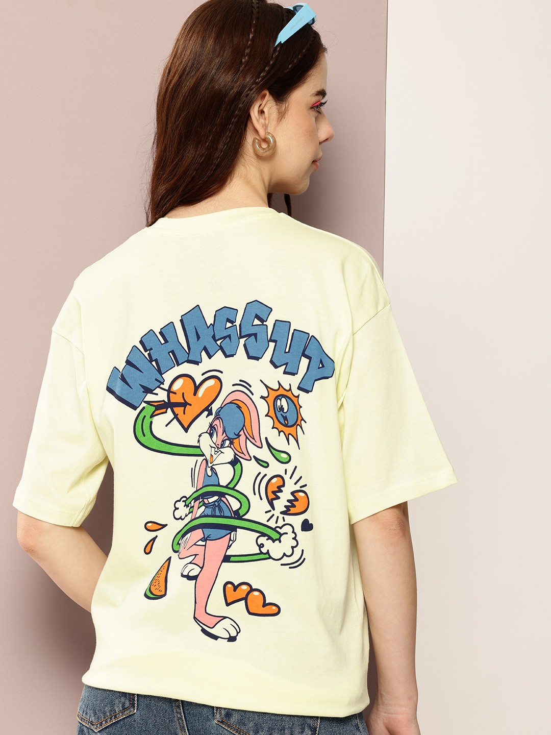Kook N Keech Looney Tunes Lola Bunny Printed Drop-Shoulder Pure Cotton Oversized T-shirt, Green
Kook N Keech Looney Tunes Lola Bunny Printed Drop-Shoulder Pure Cotton Oversized T-shirt, Green