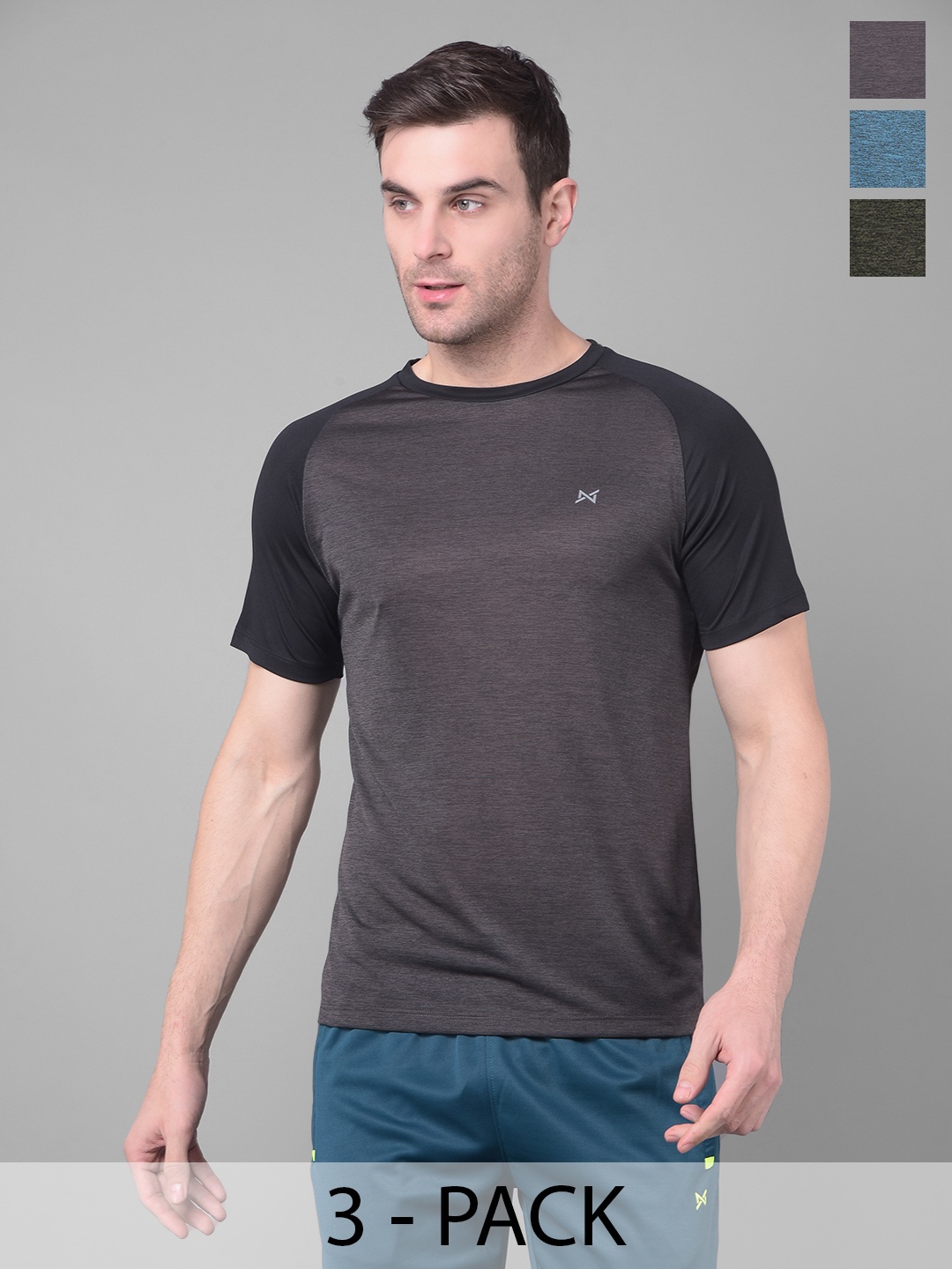 Force NXT Pack Of 3 Colourblocked Anti-Viral Anti-Odour Cool Training T-shirts, Olive
Force NXT Pack Of 3 Colourblocked Anti-Viral Anti-Odour Cool Training T-shirts, Olive
