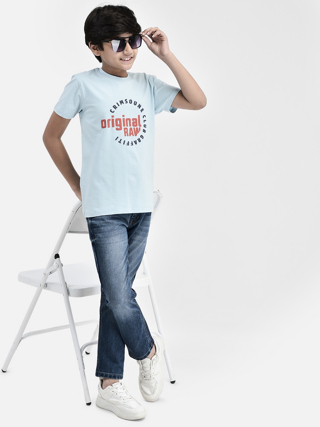 Crimsoune Club Boys Typography Printed Cotton Applique Slim Fit T-shirt, Blue
Crimsoune Club Boys Typography Printed Cotton Applique Slim Fit T-shirt, Blue
