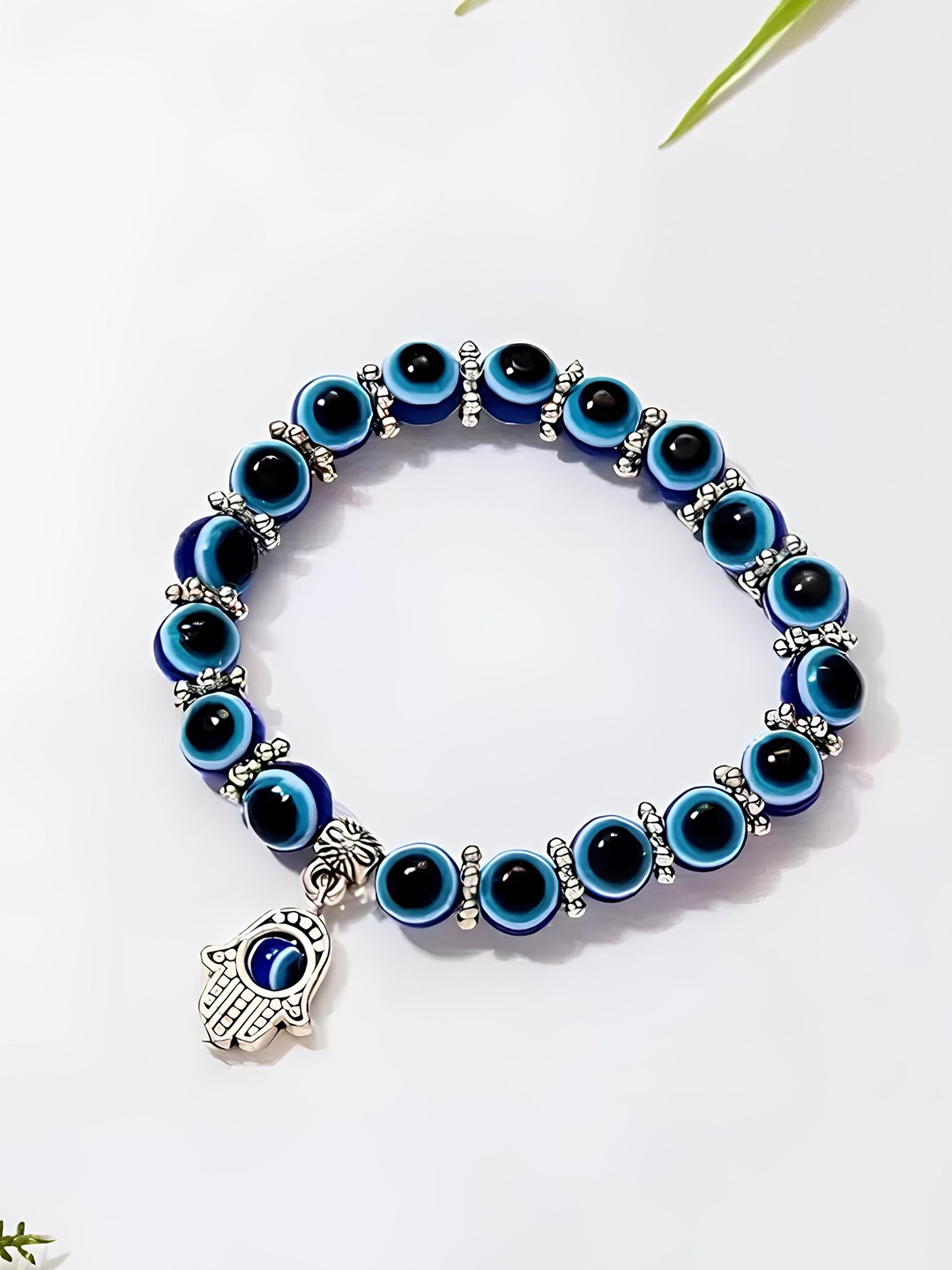 KARISHMA KREATIONS Set Of 2 Unisex Evil Eye & Beaded Elasticated Bracelet, Silver
KARISHMA KREATIONS Set Of 2 Unisex Evil Eye & Beaded Elasticated Bracelet, Silver