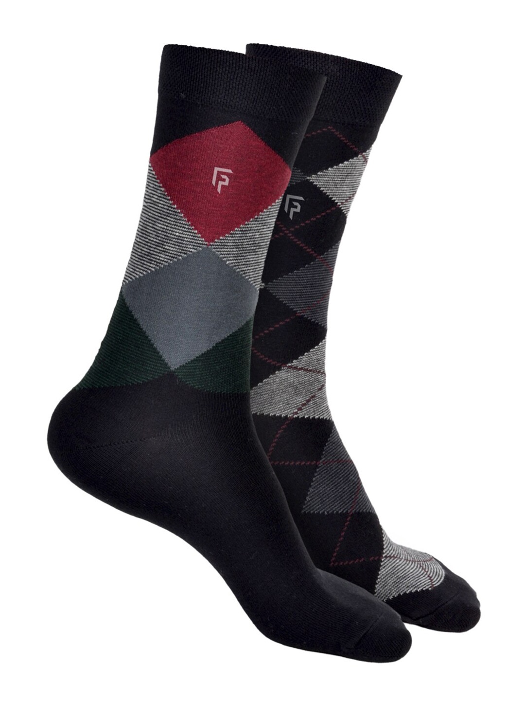 FOOTPRINT Men 2 Pairs Argyle Anti Odour Organic Cotton Calf-Length Bamboo Formal Socks, Black
FOOTPRINT Men 2 Pairs Argyle Anti Odour Organic Cotton Calf-Length Bamboo Formal Socks, Black