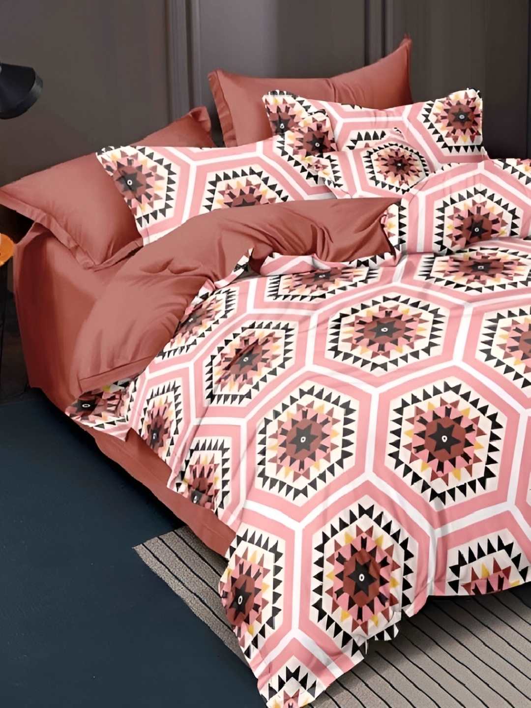 Laying Style Orange & White Ethnic Motifs 350 TC Queen Bedsheet with 2 Pillow Covers
Laying Style Orange & White Ethnic Motifs 350 TC Queen Bedsheet with 2 Pillow Covers