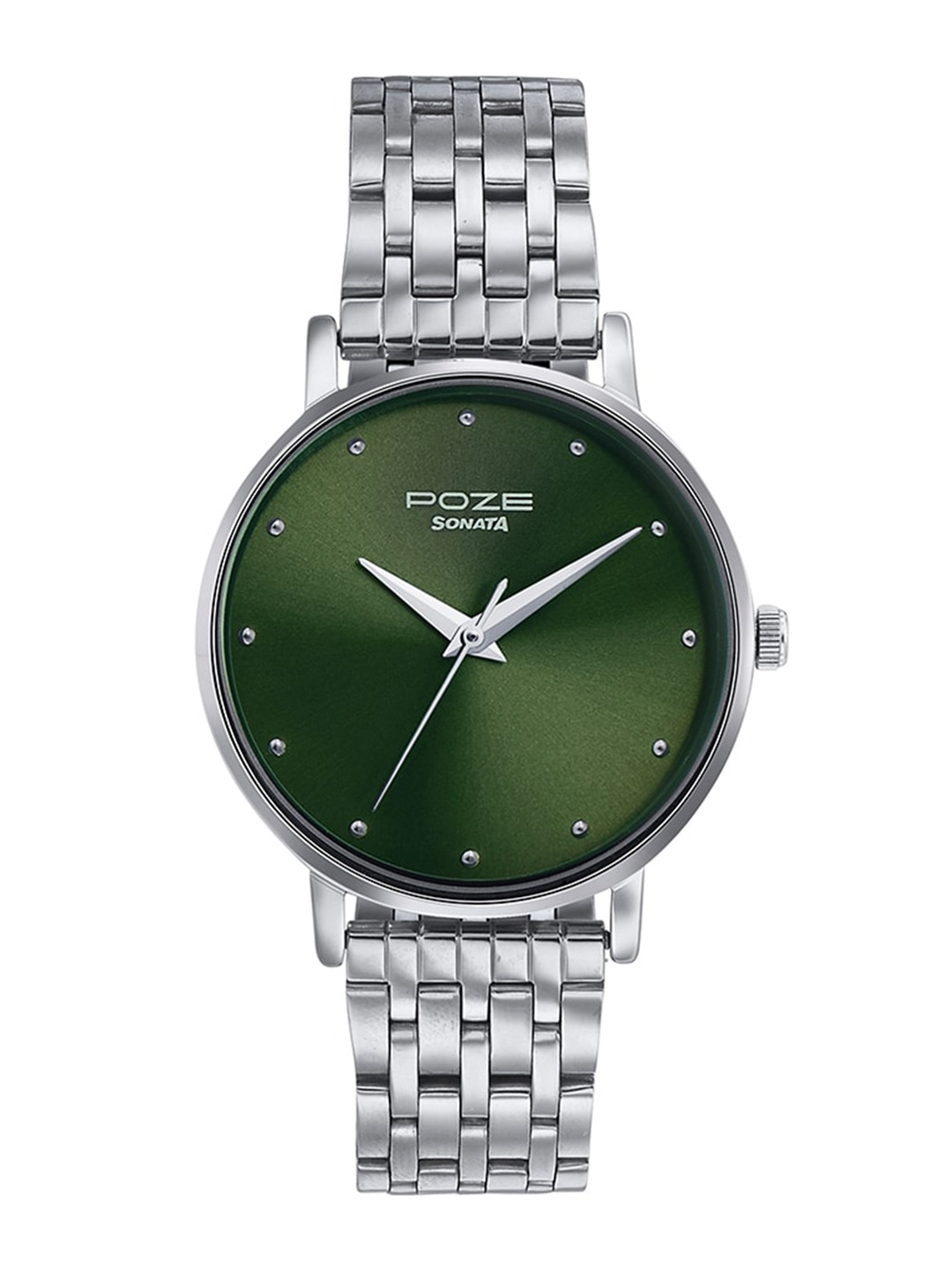 Sonata Poze Women Brass Embellished Dial & Bracelet Style Straps Analogue Watch SP80017SM01, Silver
Sonata Poze Women Brass Embellished Dial & Bracelet Style Straps Analogue Watch SP80017SM01, Silver