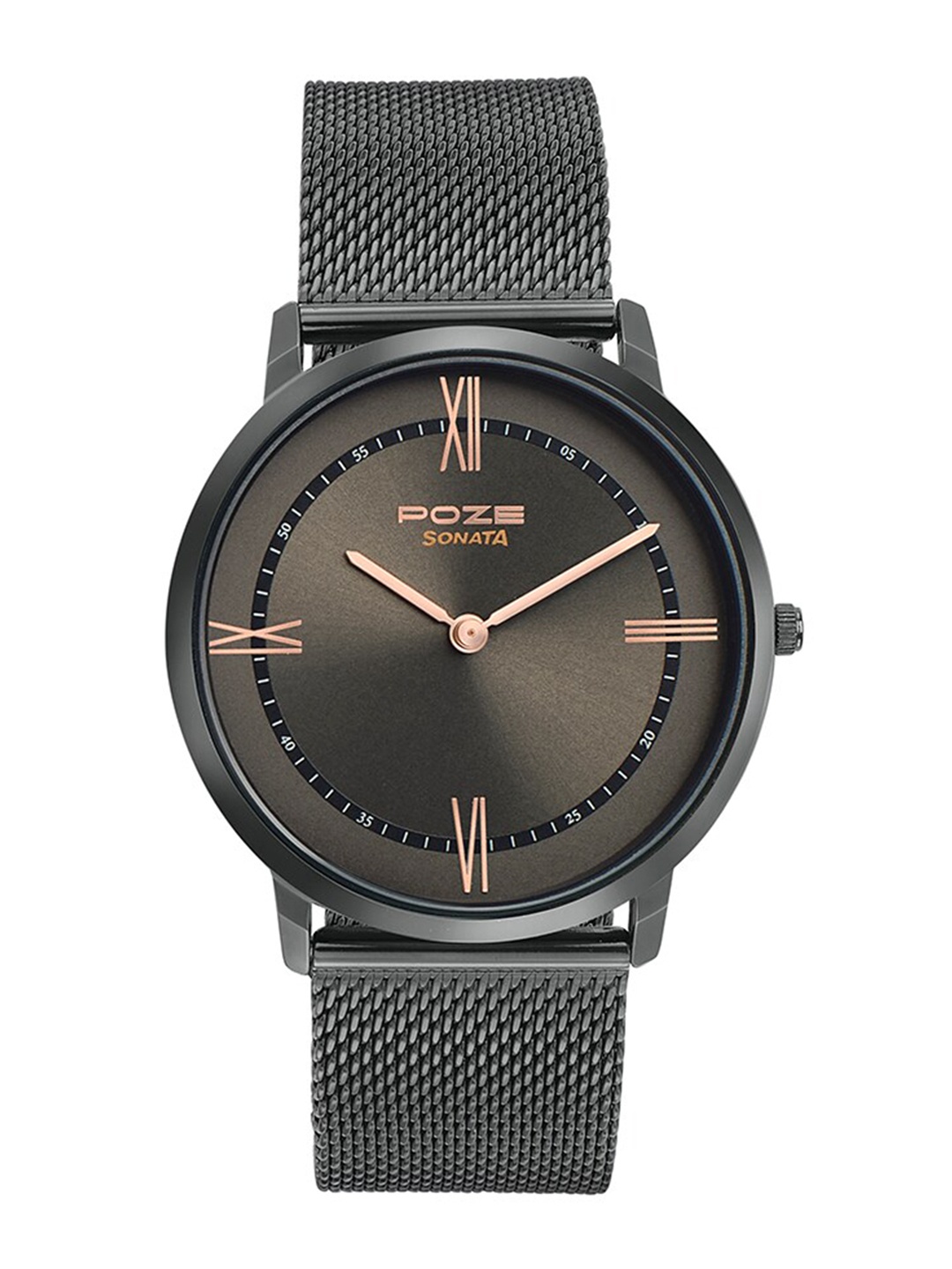 Sonata Poze Men Brass Embellished Dial & Bracelet Style Straps Analogue Watch SP70006QM01, Grey
Sonata Poze Men Brass Embellished Dial & Bracelet Style Straps Analogue Watch SP70006QM01, Grey