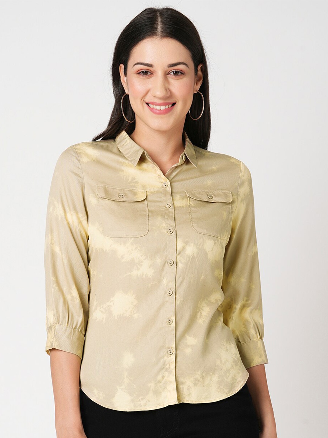 Kraus Jeans Spread Collar Three Quarter Sleeves Curved Hem Slim Fit Opaque Casual Shirt, Beige
Kraus Jeans Spread Collar Three Quarter Sleeves Curved Hem Slim Fit Opaque Casual Shirt, Beige