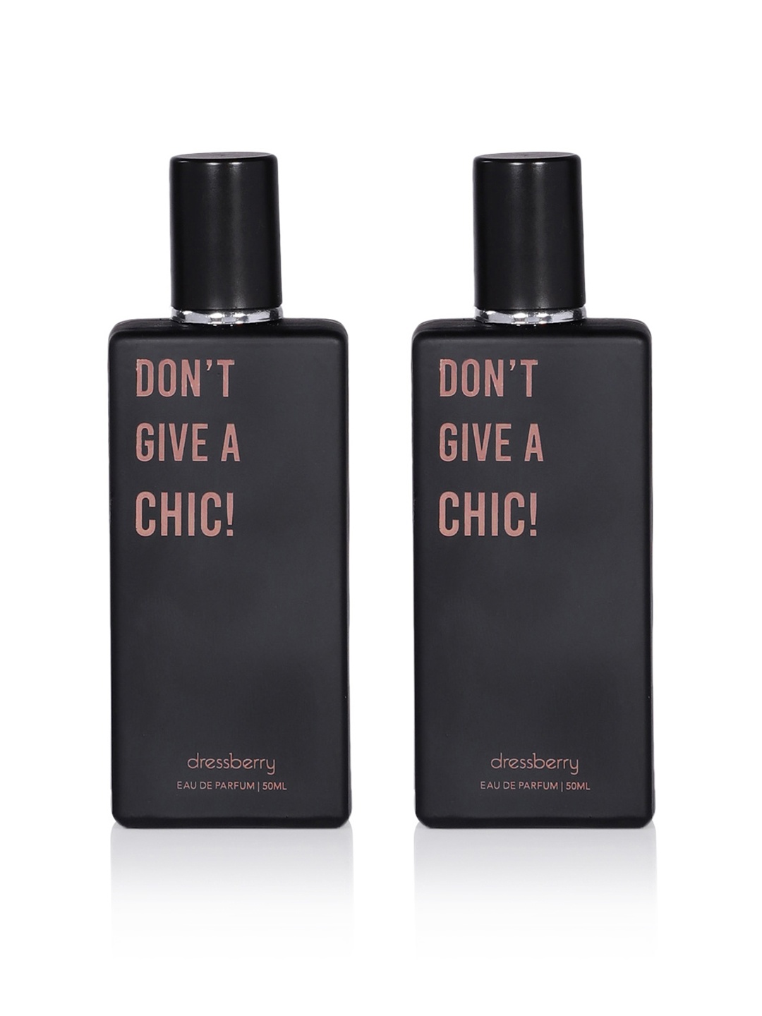 DressBerry Women Set Of 2 Dont Give A Chic Long Lasting Eau De Parfum - 50ml Each, Black
DressBerry Women Set Of 2 Dont Give A Chic Long Lasting Eau De Parfum - 50ml Each, Black