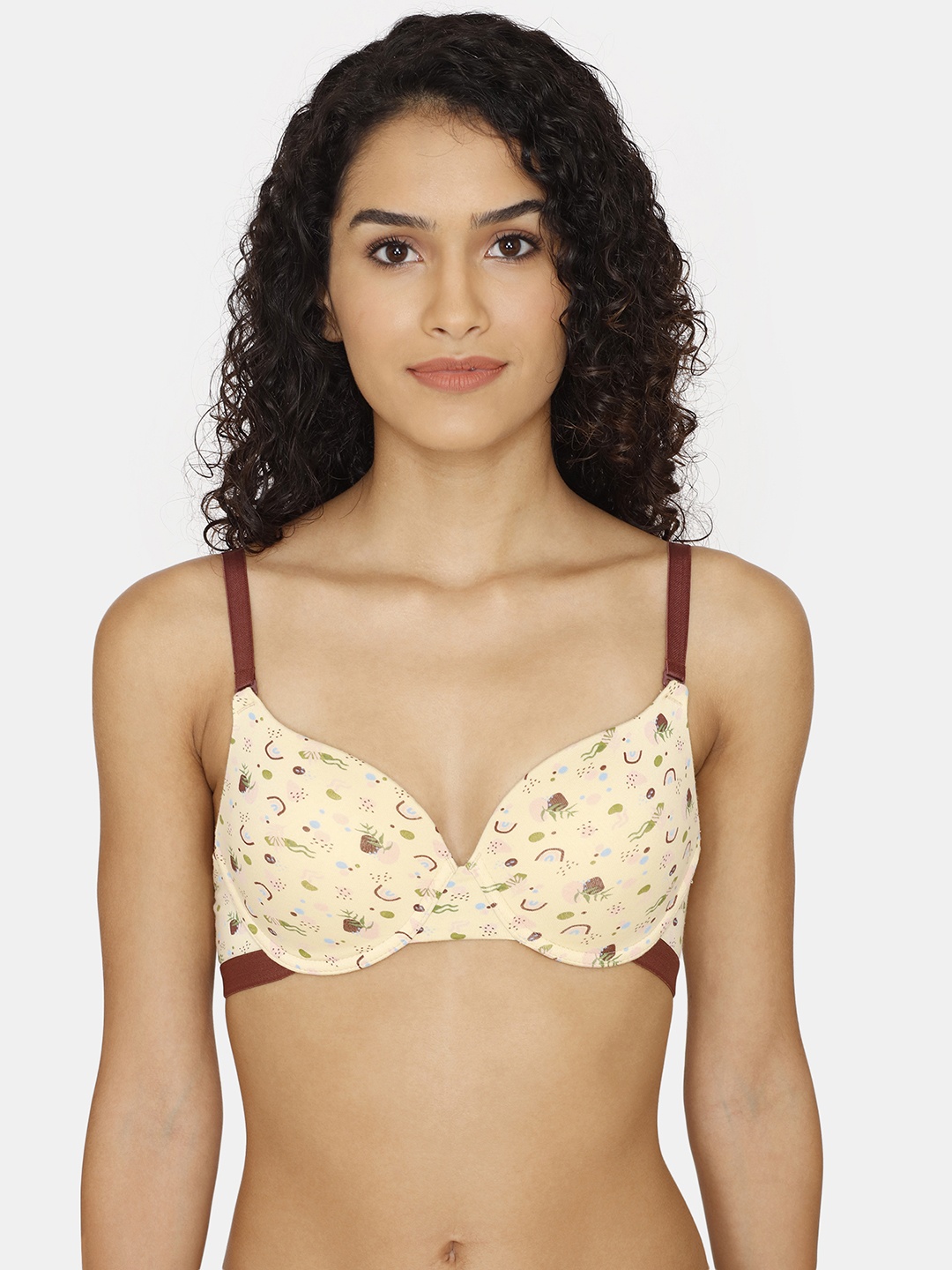 Zivame Abstract Printed Medium Coverage Pure Cotton Push-Up Bra With All Day Comfort, Cream
Zivame Abstract Printed Medium Coverage Pure Cotton Push-Up Bra With All Day Comfort, Cream