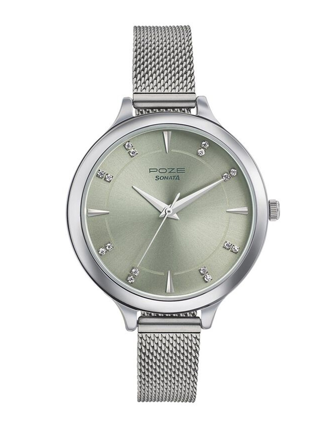 Sonata Poze Women Embellished Dial Bracelet Style Straps Analogue Watch SP80015SM01, Silver
Sonata Poze Women Embellished Dial Bracelet Style Straps Analogue Watch SP80015SM01, Silver