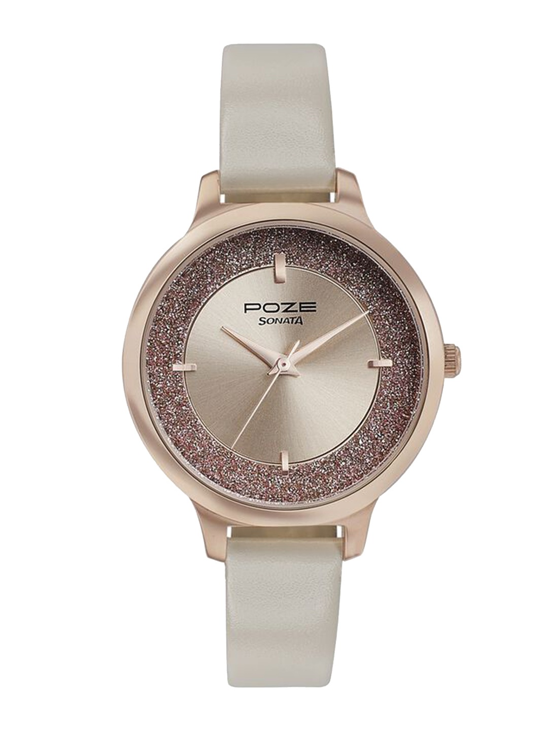 Sonata Poze Women Embellished Dial & Leather Bracelet Style Straps Analogue Watch SP80011WL01, Rose gold
Sonata Poze Women Embellished Dial & Leather Bracelet Style Straps Analogue Watch SP80011WL01, Rose gold