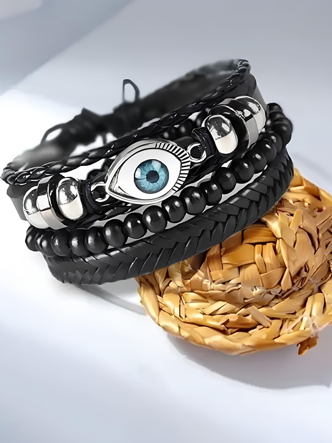 KARISHMA KREATIONS Unisex Pack Of 2 Evil Eye Leather Multistrand Bracelet, Black
KARISHMA KREATIONS Unisex Pack Of 2 Evil Eye Leather Multistrand Bracelet, Black