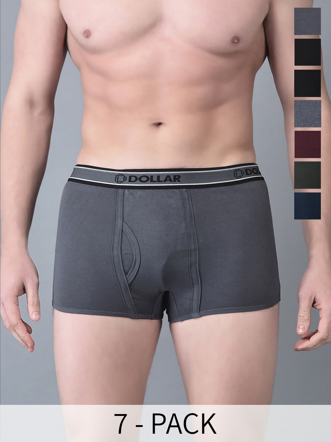 Dollar Bigboss Men Solid Pack of 5 Combed Cotton Double Pouch Support Trunk, Assorted
Dollar Bigboss Men Solid Pack of 5 Combed Cotton Double Pouch Support Trunk, Assorted