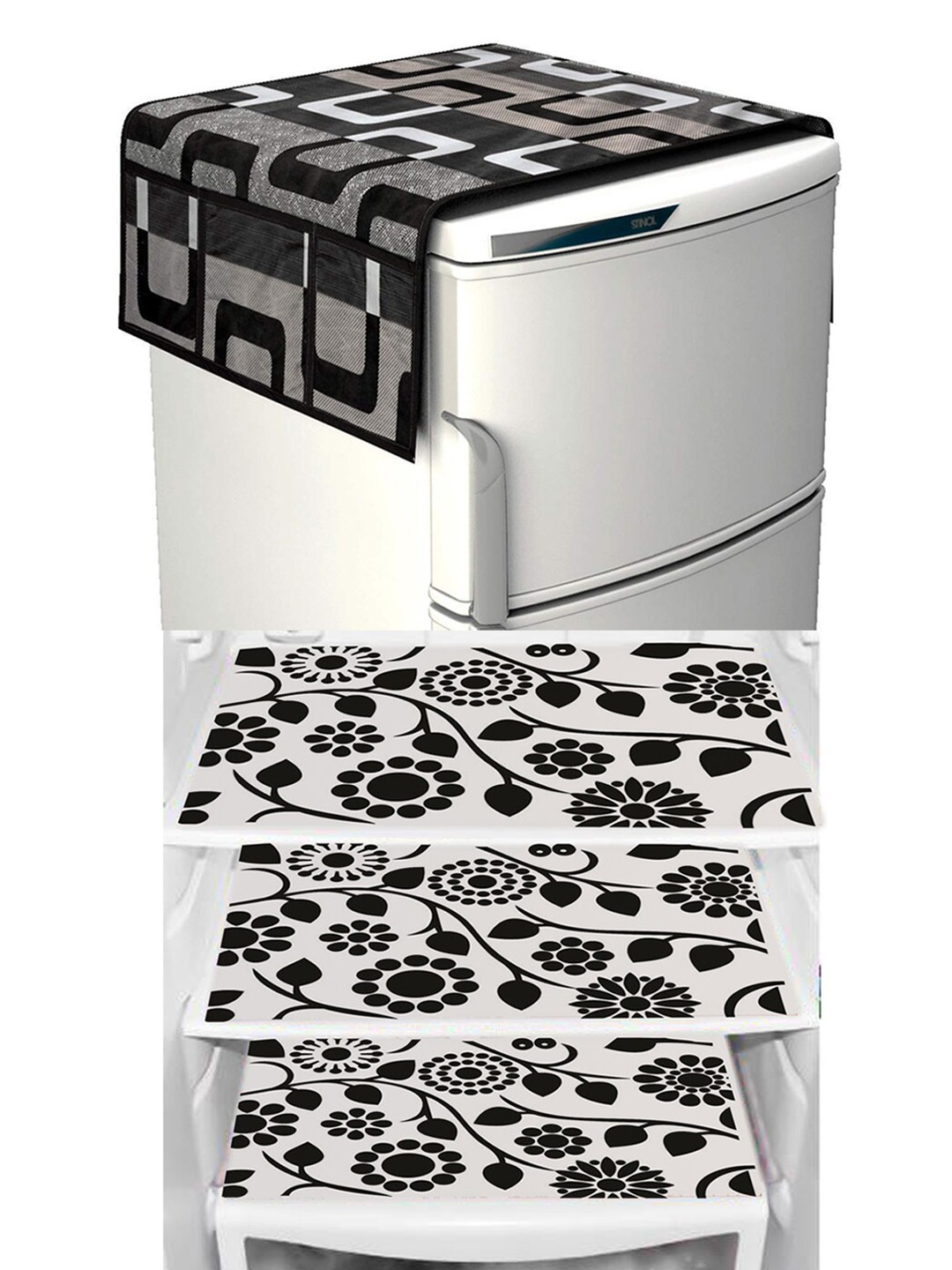 Dakshya Industries Black & White 4 Pcs Geometric Printed Waterproof Fridge Cover & Mats
Dakshya Industries Black & White 4 Pcs Geometric Printed Waterproof Fridge Cover & Mats
