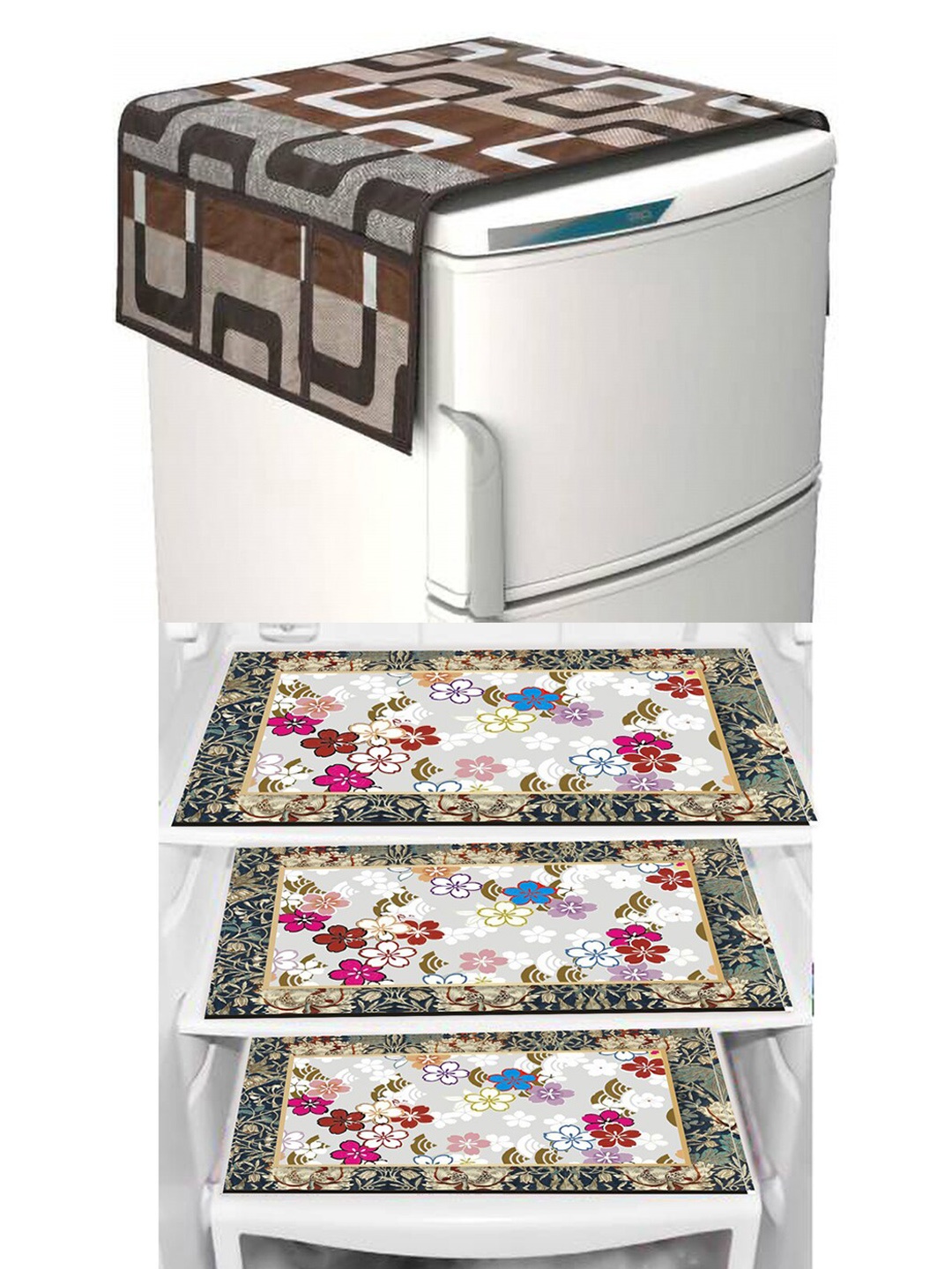 Dakshya Industries Brown & Pink Geometric Printed Waterproof Fridge Cover & 3 Fridge Mats
Dakshya Industries Brown & Pink Geometric Printed Waterproof Fridge Cover & 3 Fridge Mats