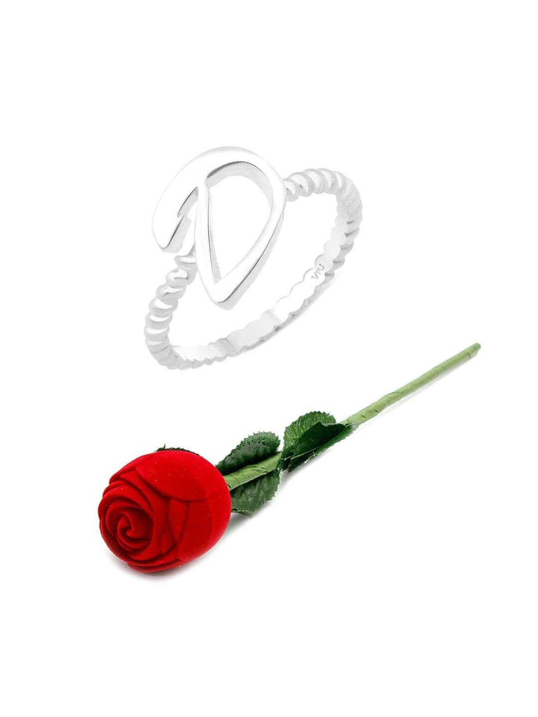 Vighnaharta Rhodium-Plated CZ Studded Finger Ring & BoxSilver-Plated Ring & Box, Silver
Vighnaharta Rhodium-Plated CZ Studded Finger Ring & BoxSilver-Plated Ring & Box, Silver