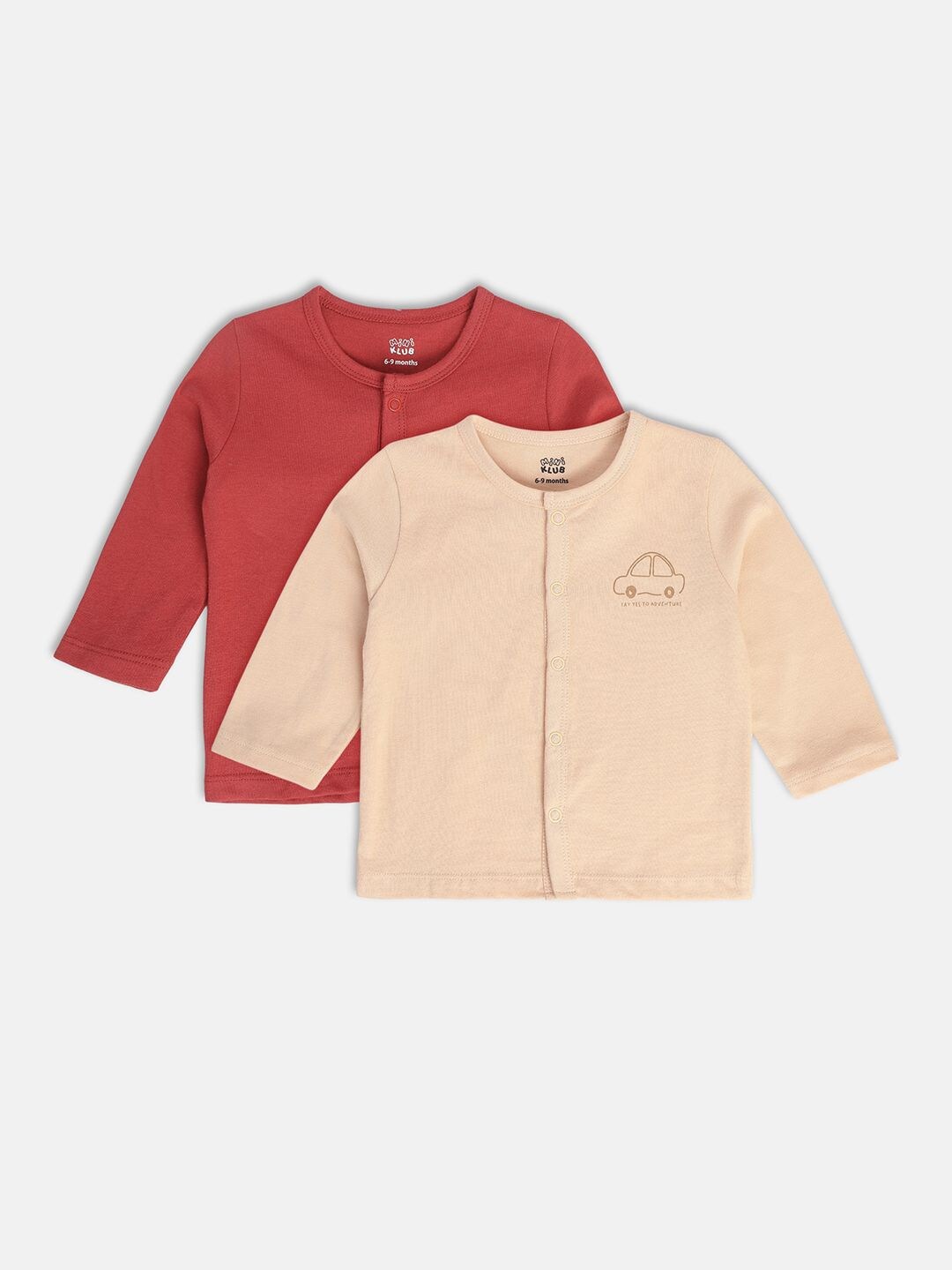MINI KLUB Boys Pack OF 2 Printed Henley Neck Long Sleeves Cotton T-shirt T-shirt, Brown
MINI KLUB Boys Pack OF 2 Printed Henley Neck Long Sleeves Cotton T-shirt T-shirt, Brown